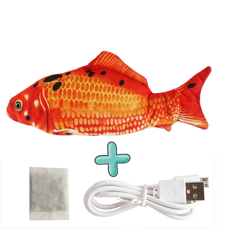 Cat USB Charger Toy Interactive Electric Floppy Fish