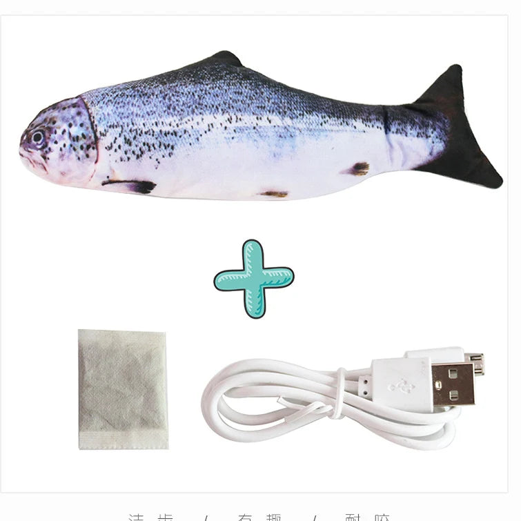 Cat USB Charger Toy Interactive Electric Floppy Fish