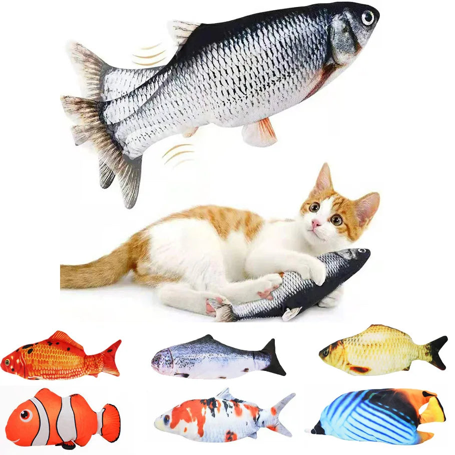 Cat USB Charger Toy Interactive Electric Floppy Fish