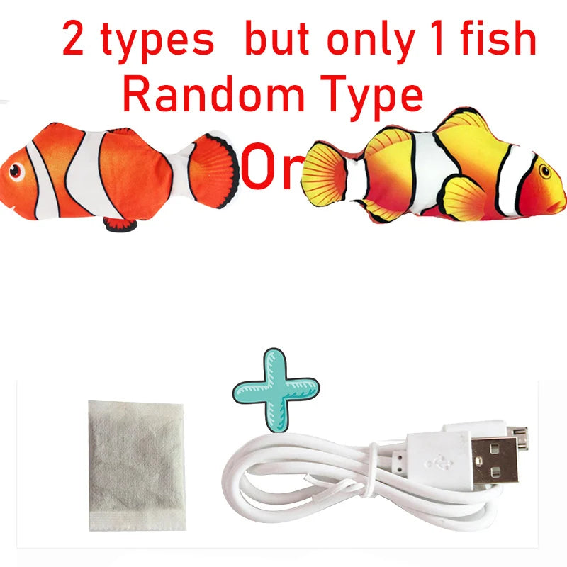 Cat USB Charger Toy Interactive Electric Floppy Fish