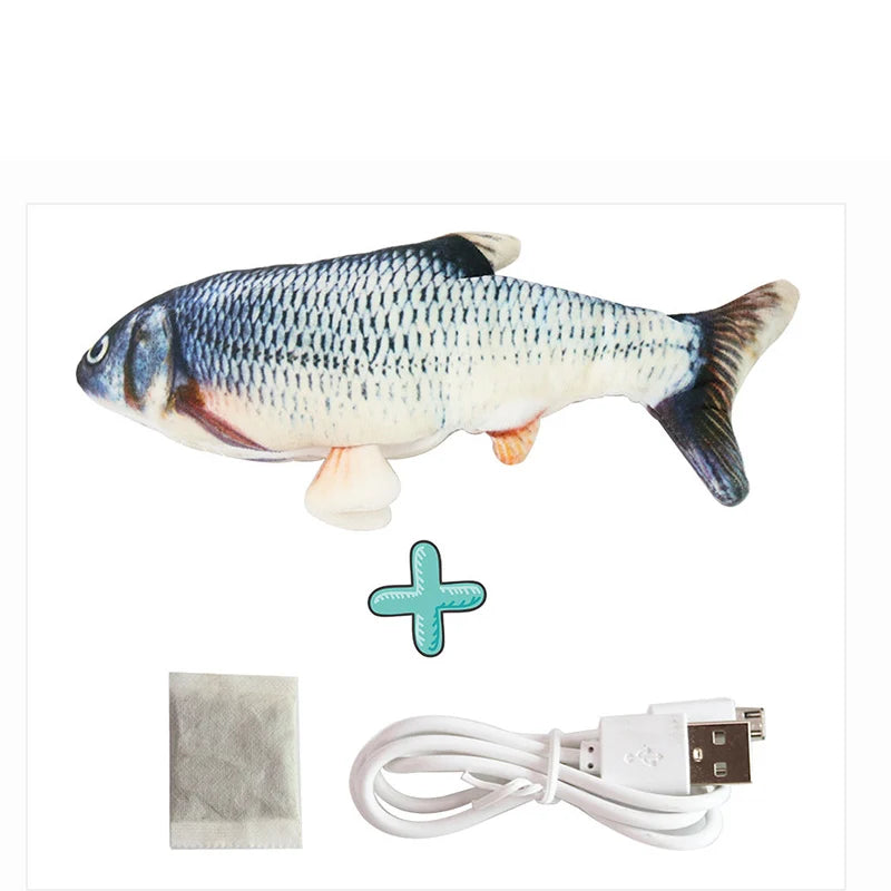 Cat USB Charger Toy Interactive Electric Floppy Fish