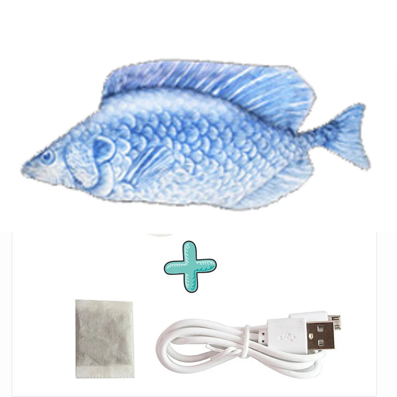 Cat USB Charger Toy Interactive Electric Floppy Fish