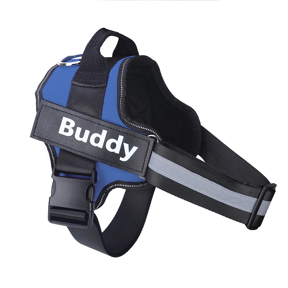 Personalized Dog NO PULL Reflective Breathable Harness