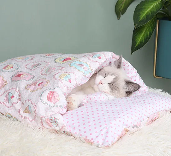 Japanese Cat Bed Warm Sleeping Bag