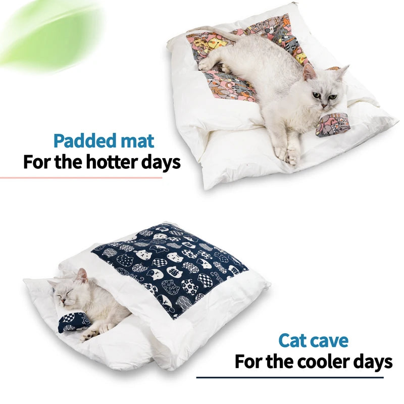 Japanese Cat Bed Warm Sleeping Bag