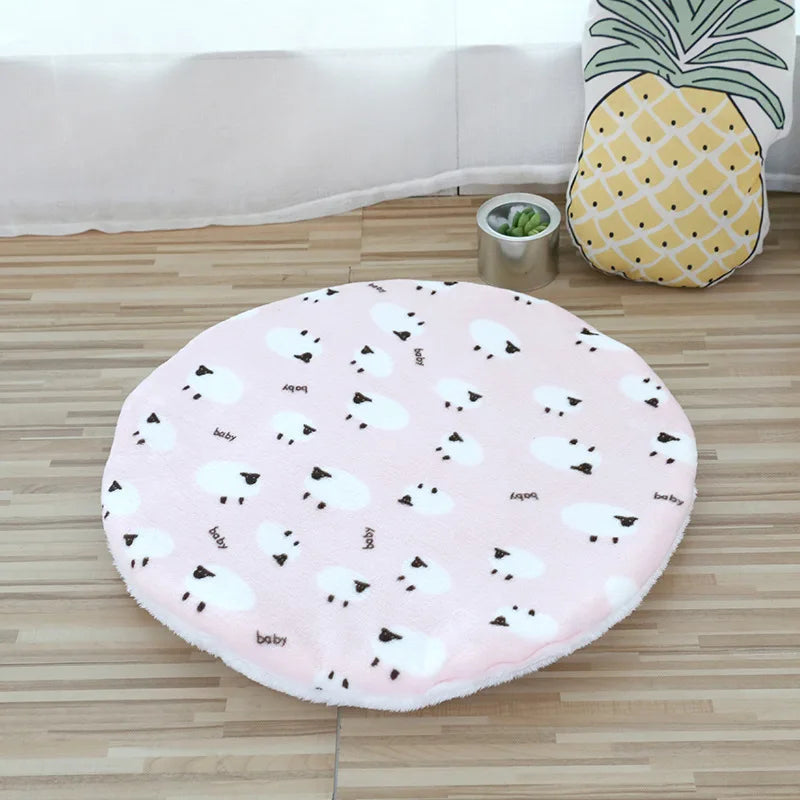 Soft Sofa Cushion Cotton Washable Round Pet Mat Bed