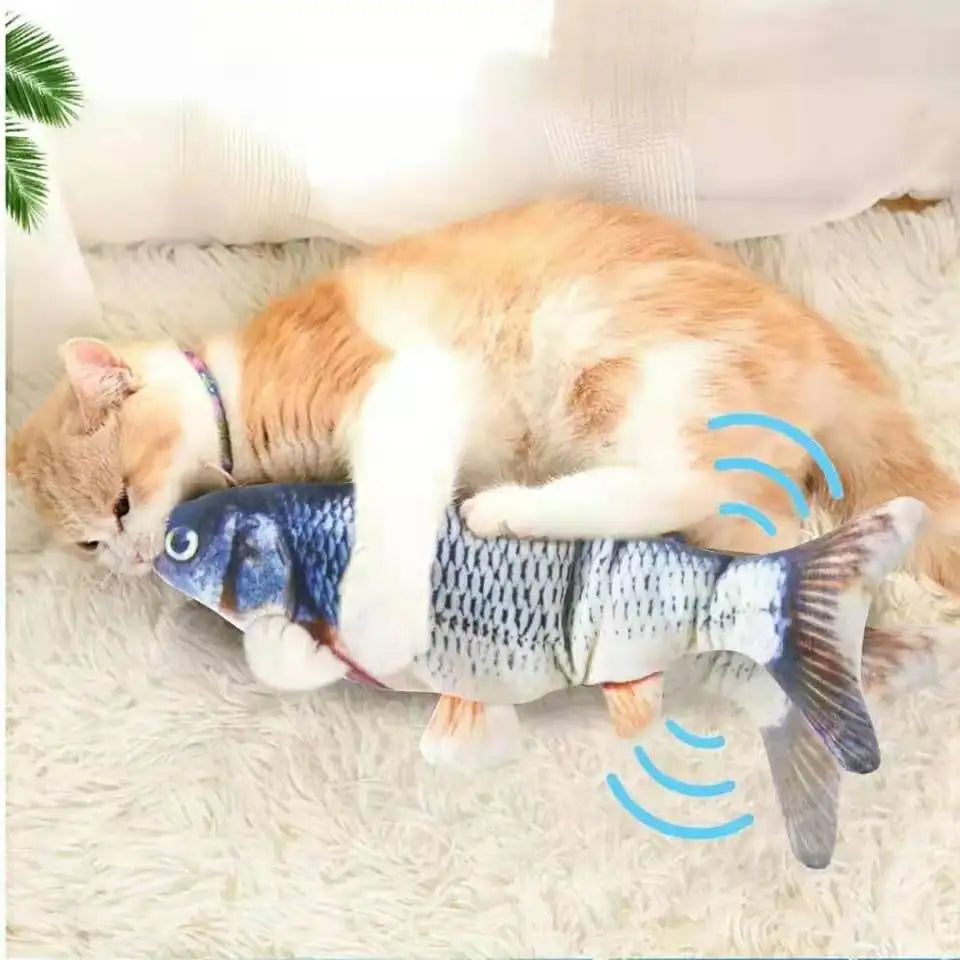 Cat USB Charger Toy Interactive Electric Floppy Fish