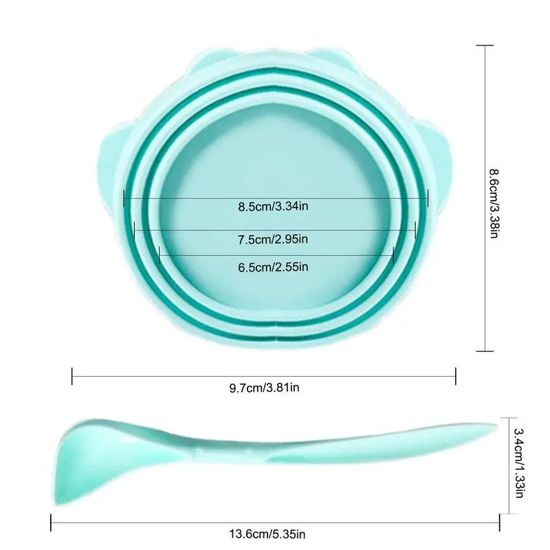 Silicone Can Cover Lids With Spoon