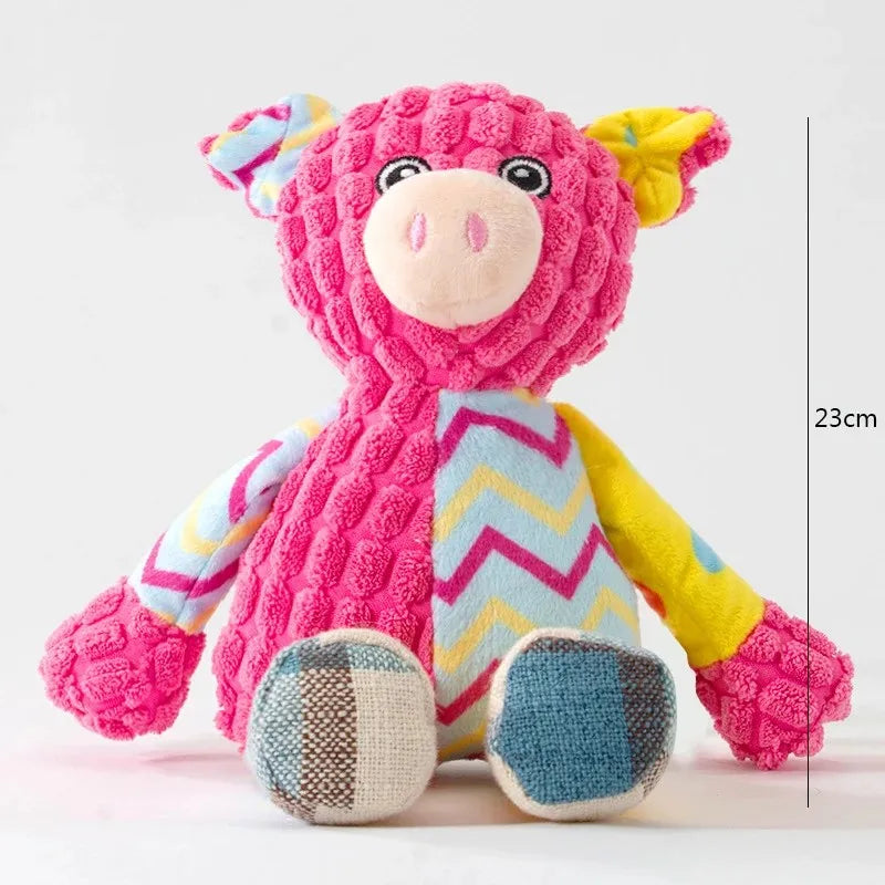 Plush Toy Cat Dog Puzzle Toy, Bite Resistant Interactive Squeaky Toy