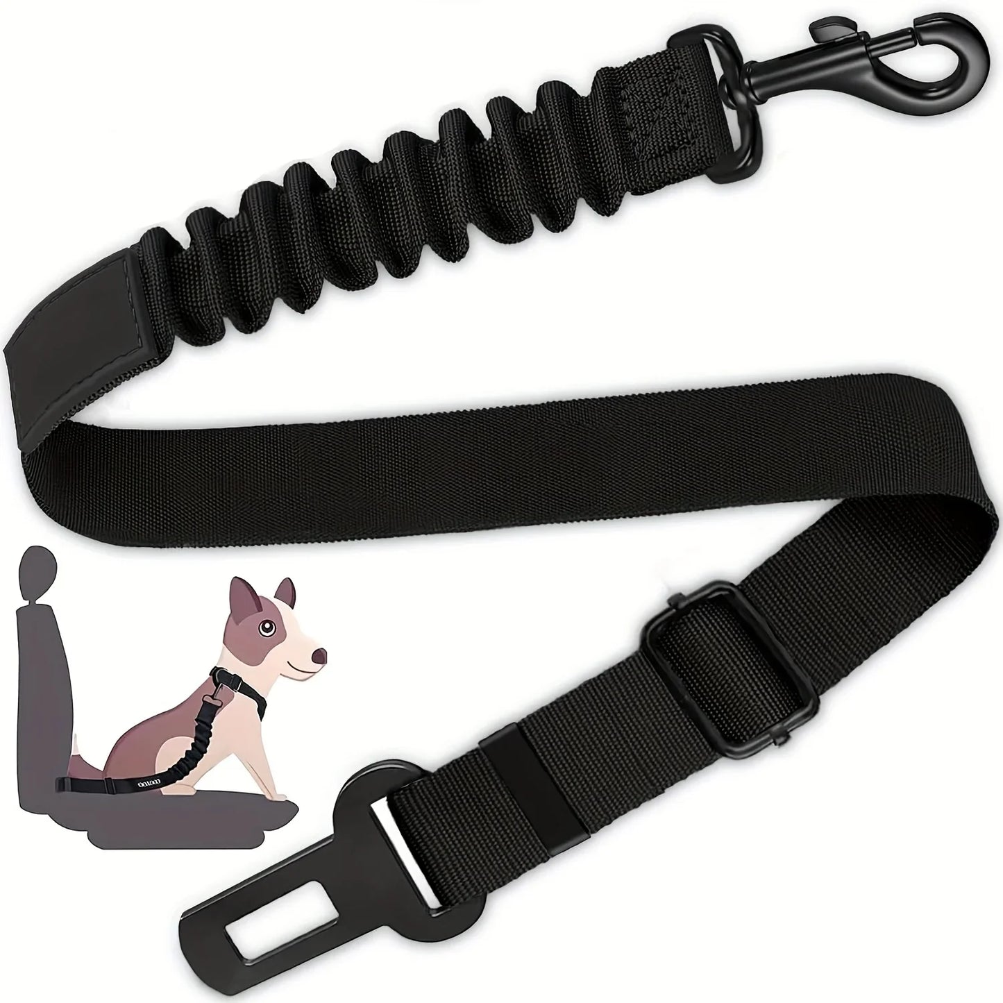 Dog Seat Belt, Retractable Car Harness, Adjustable