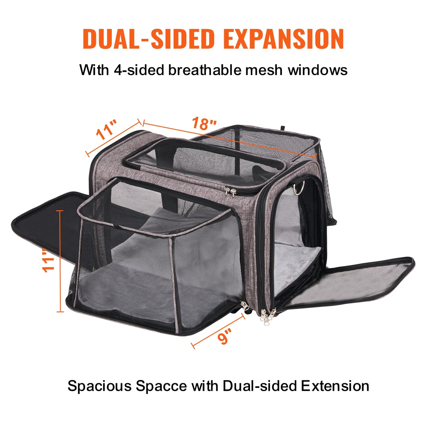 SucceBuy Breathable Outgoing Pet Carry Backpack, on Wheels or Shoulder Strap for Travel Trip