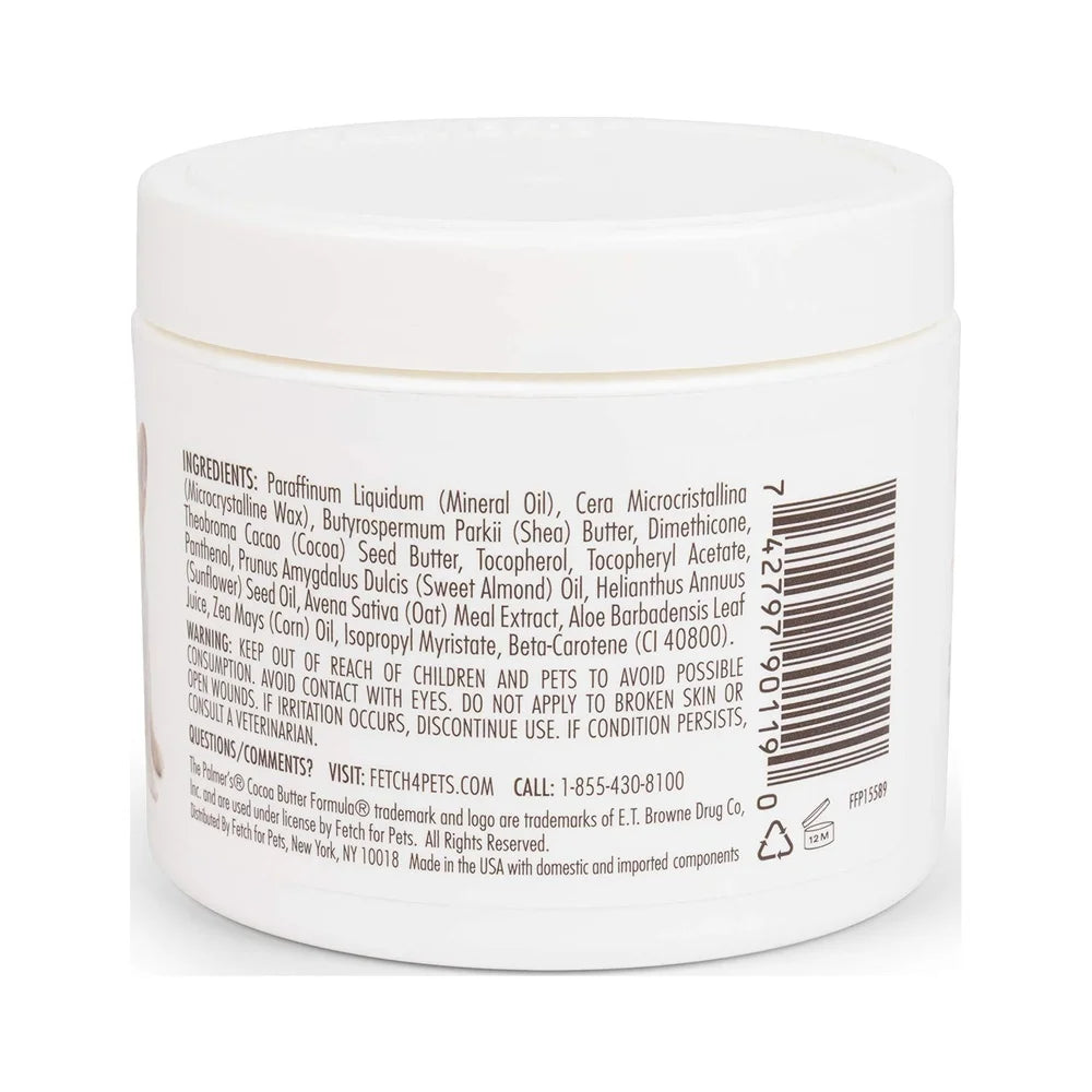 Cocoa Butter Dog Paw Balm Natural Ingredients