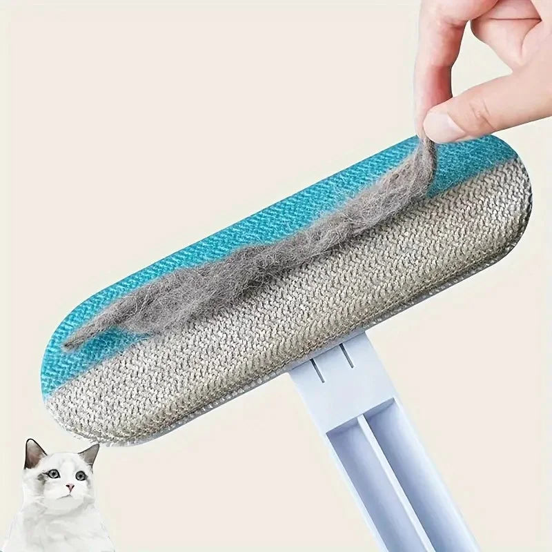 Premium Long Handle Pet Hair Brush - Gentle Shedding & Grooming Tool