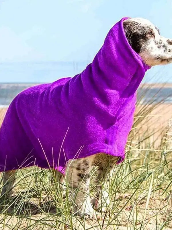 Dog Bathrobe Drying Towel Microfiber Quickly Absorbing Bath Towel with a Cat Hood