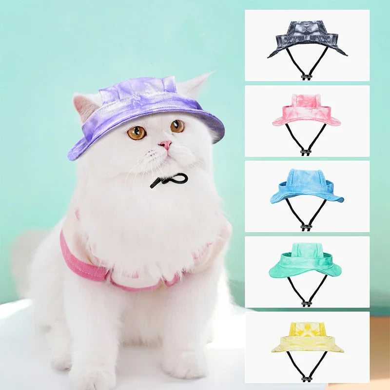 Dogs Bucket Hat With Ear Holes Sunproof Baseball Cap