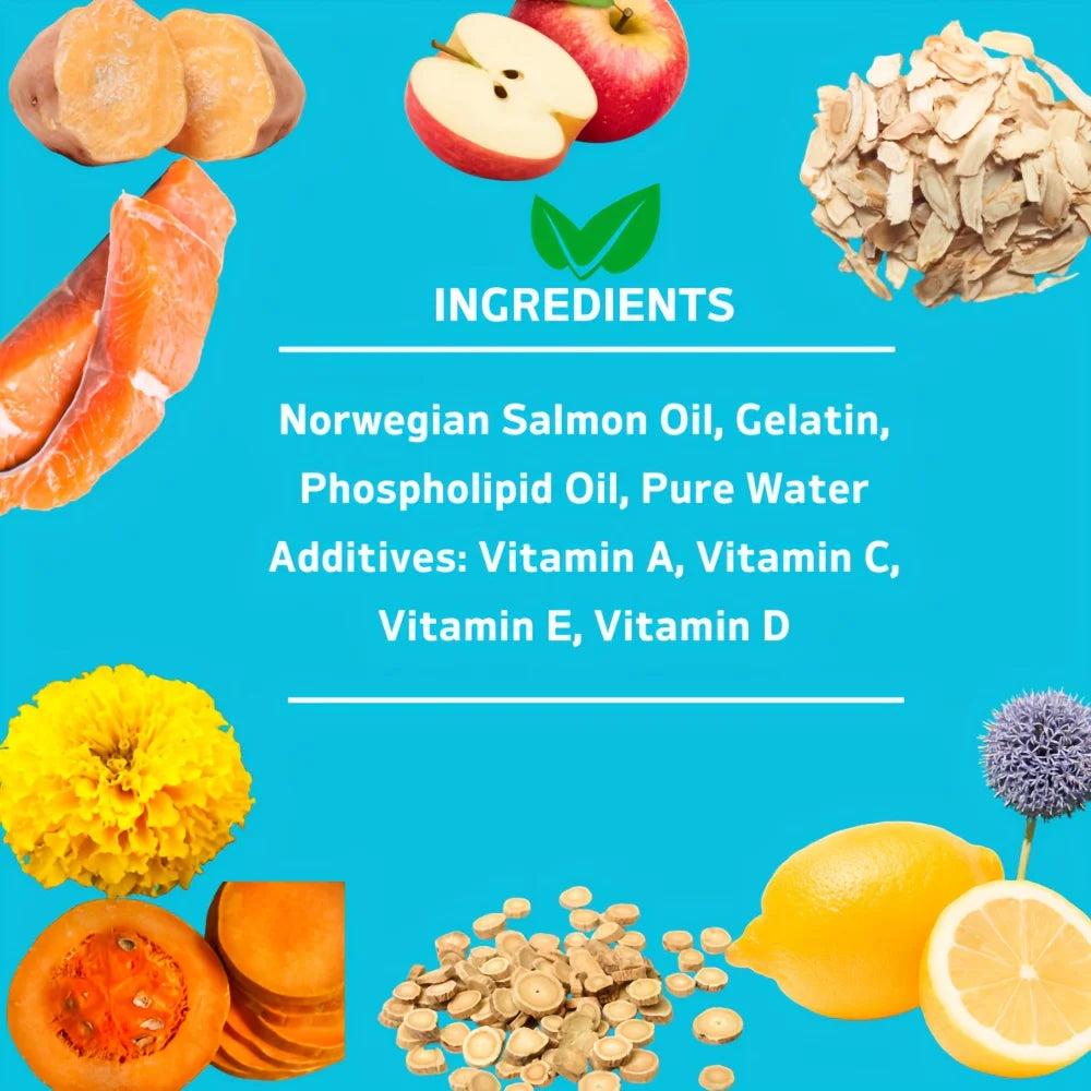 60 Capsules Amazing Omega 3 Fish Oil for Dogs and Cats