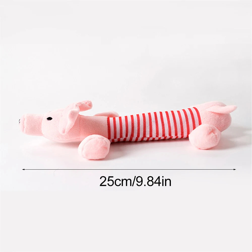 Plush Cute Elephant Duck Pig Pet Squeak Sound Toys