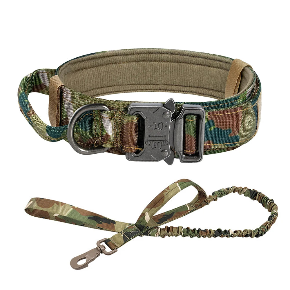 Dog Training Adjustable Tactical Collar And Leash