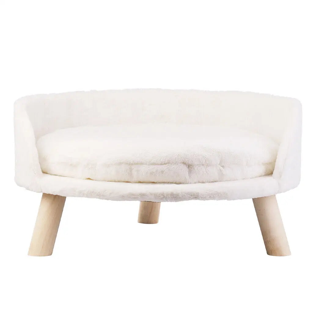 Luxury Soft Cat Bed on Wooden Legs