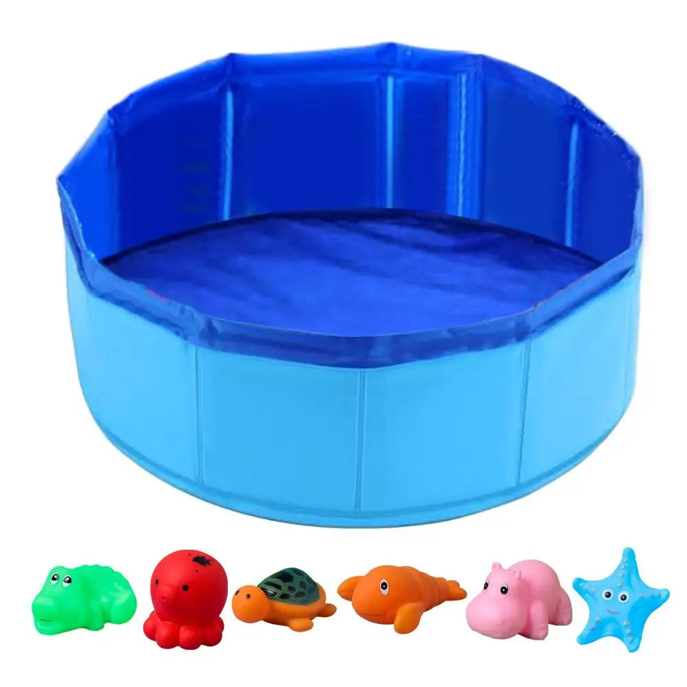 Foldable Bath Swimming Pool with Cat Toys0