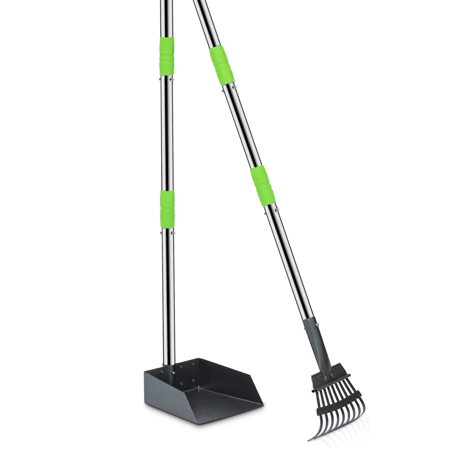Dog Pooper Scooper, Poop Tray and Rake Set,