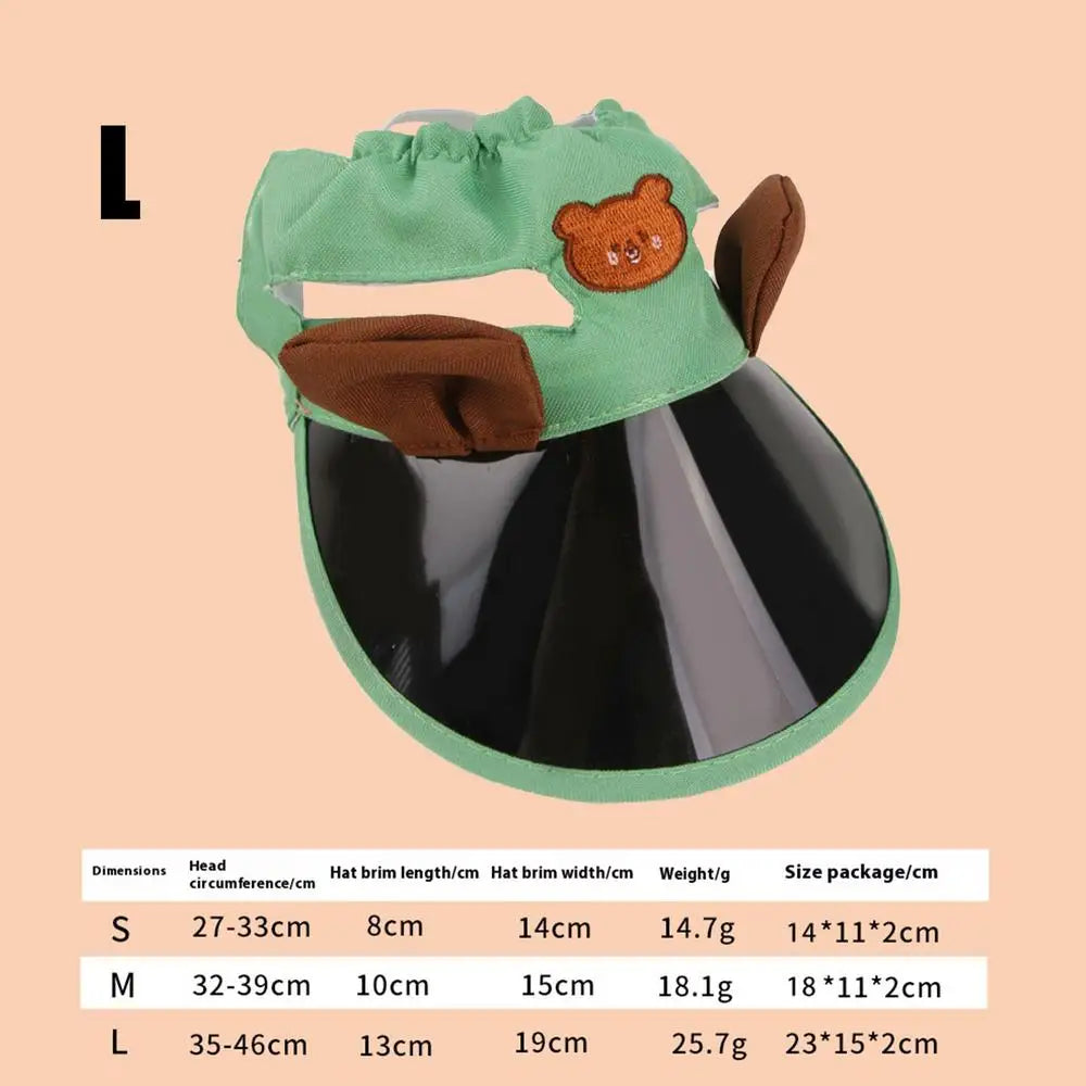 Dog Sun Visor Hat w/Sun Protection
