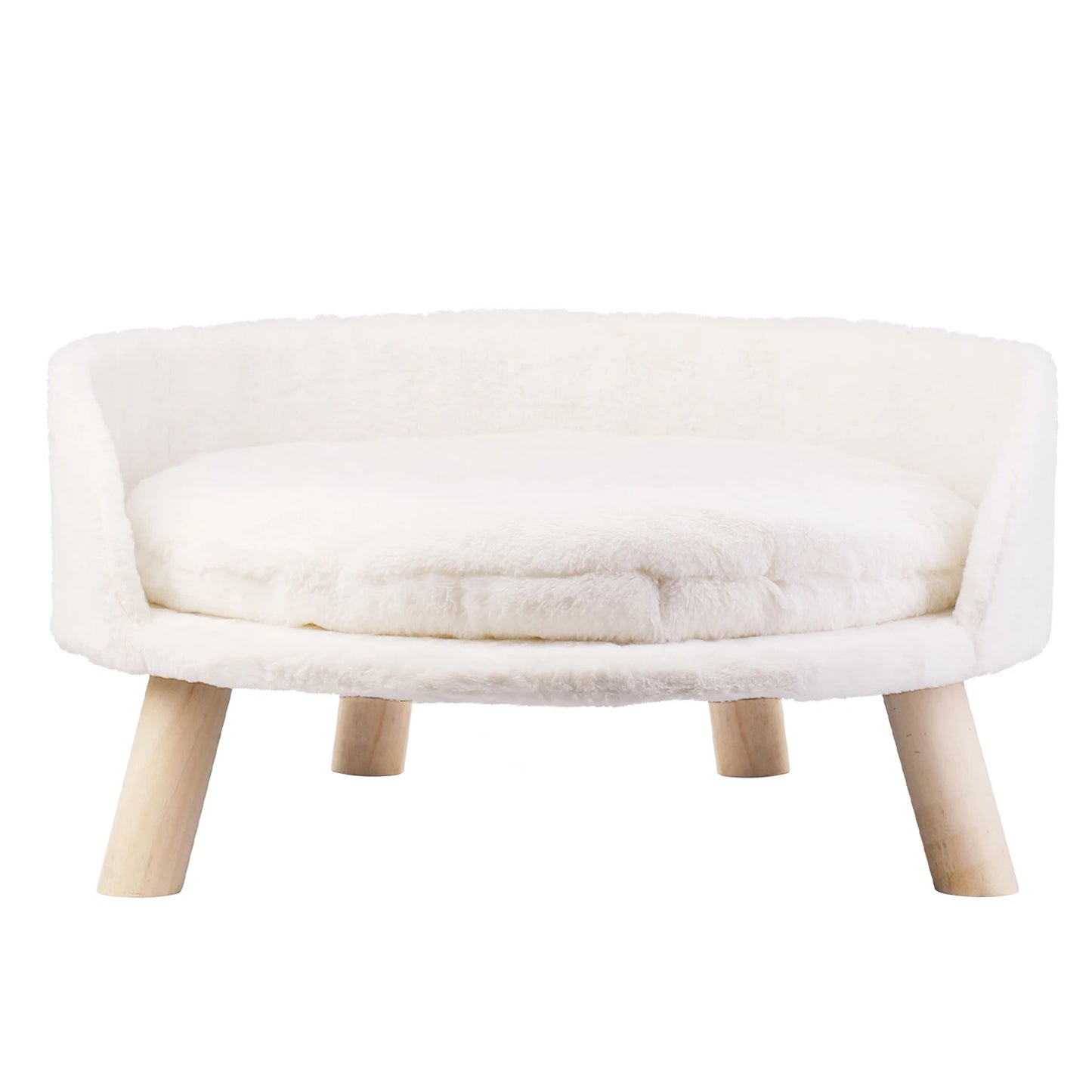 Luxury Soft Cat Bed on Wooden Legs