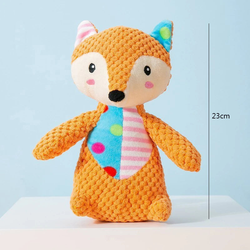 Plush Toy Cat Dog Puzzle Toy, Bite Resistant Interactive Squeaky Toy
