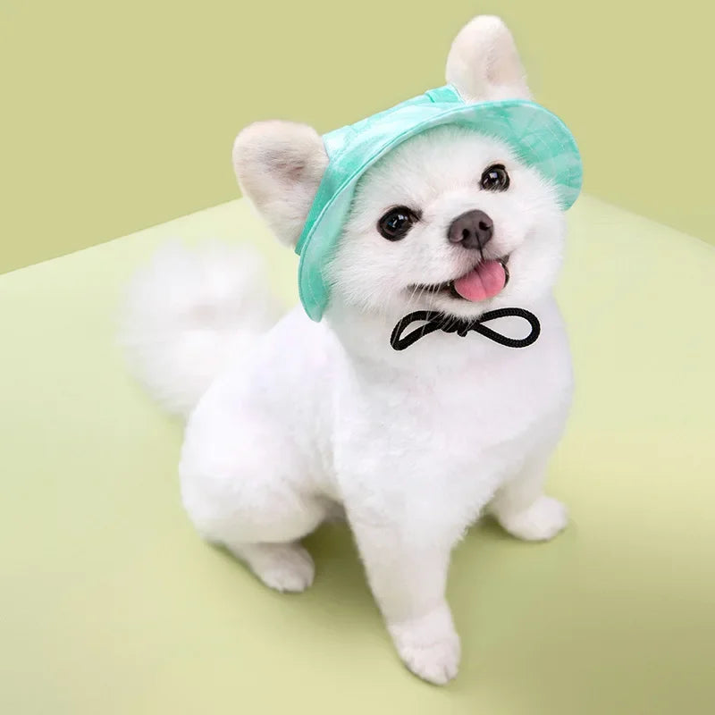 Dogs Bucket Hat With Ear Holes Sunproof Baseball Cap