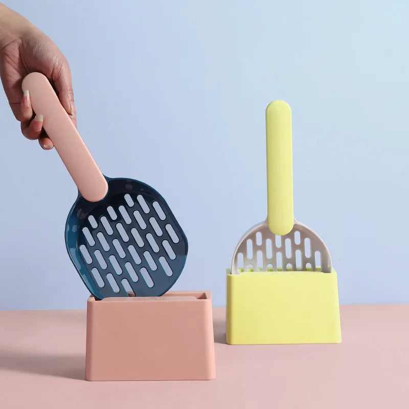 Cat Litter Scoop Plastic Shovel With Base