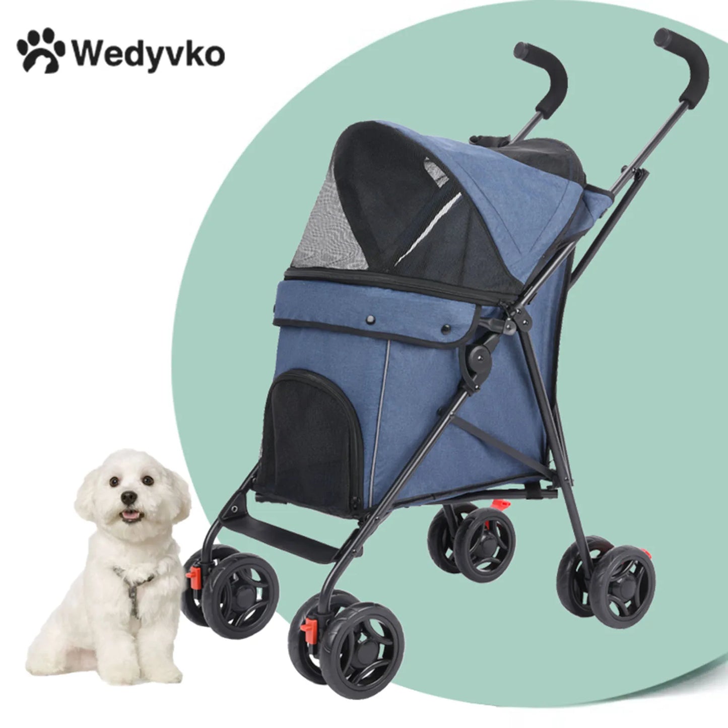 Outdoor Cat Dog Travel Breathable Pet Stroller