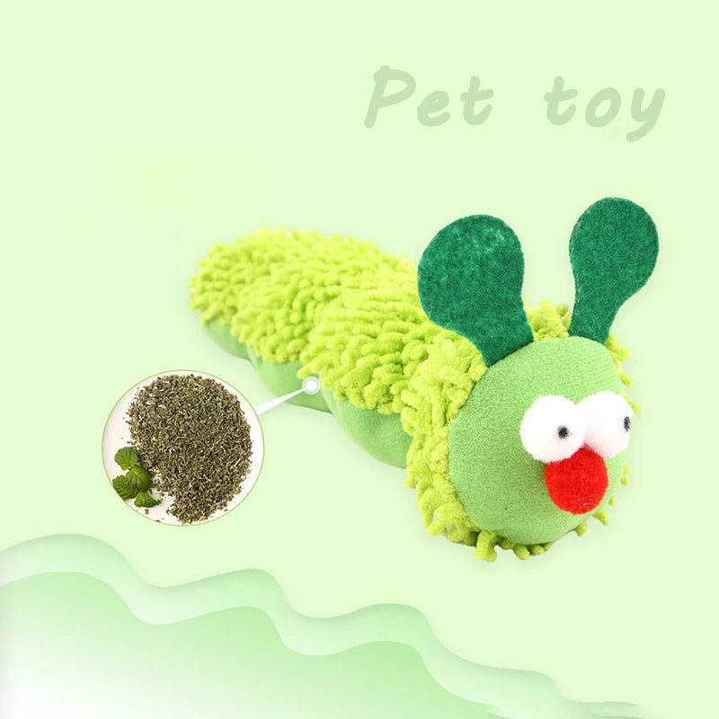 Cat Chew Caterpillar Catnip Molar Toy Silvervine Teaser.