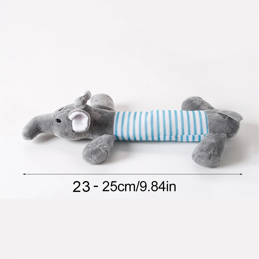 Plush Cute Elephant Duck Pig Pet Squeak Sound Toys
