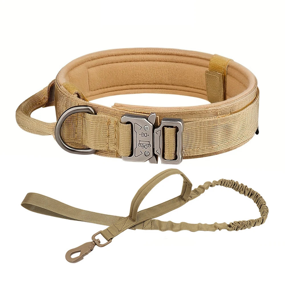 Dog Training Adjustable Tactical Collar And Leash