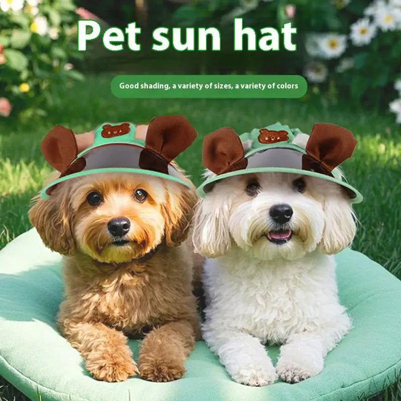 Dog Sun Visor Hat w/Sun Protection