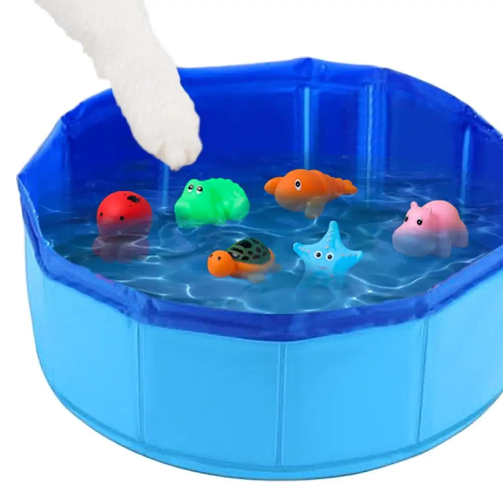 Foldable Bath Swimming Pool with Cat Toys0