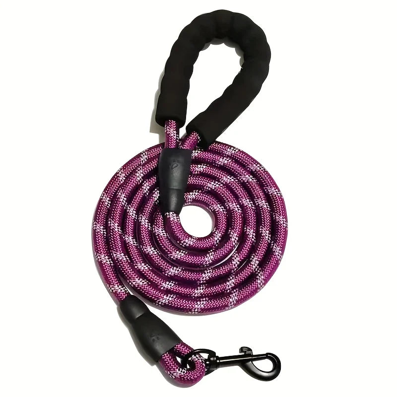 Reflective Dog Leash With Comfortable Padded Handle - Double Heavy Duty Traction Rope