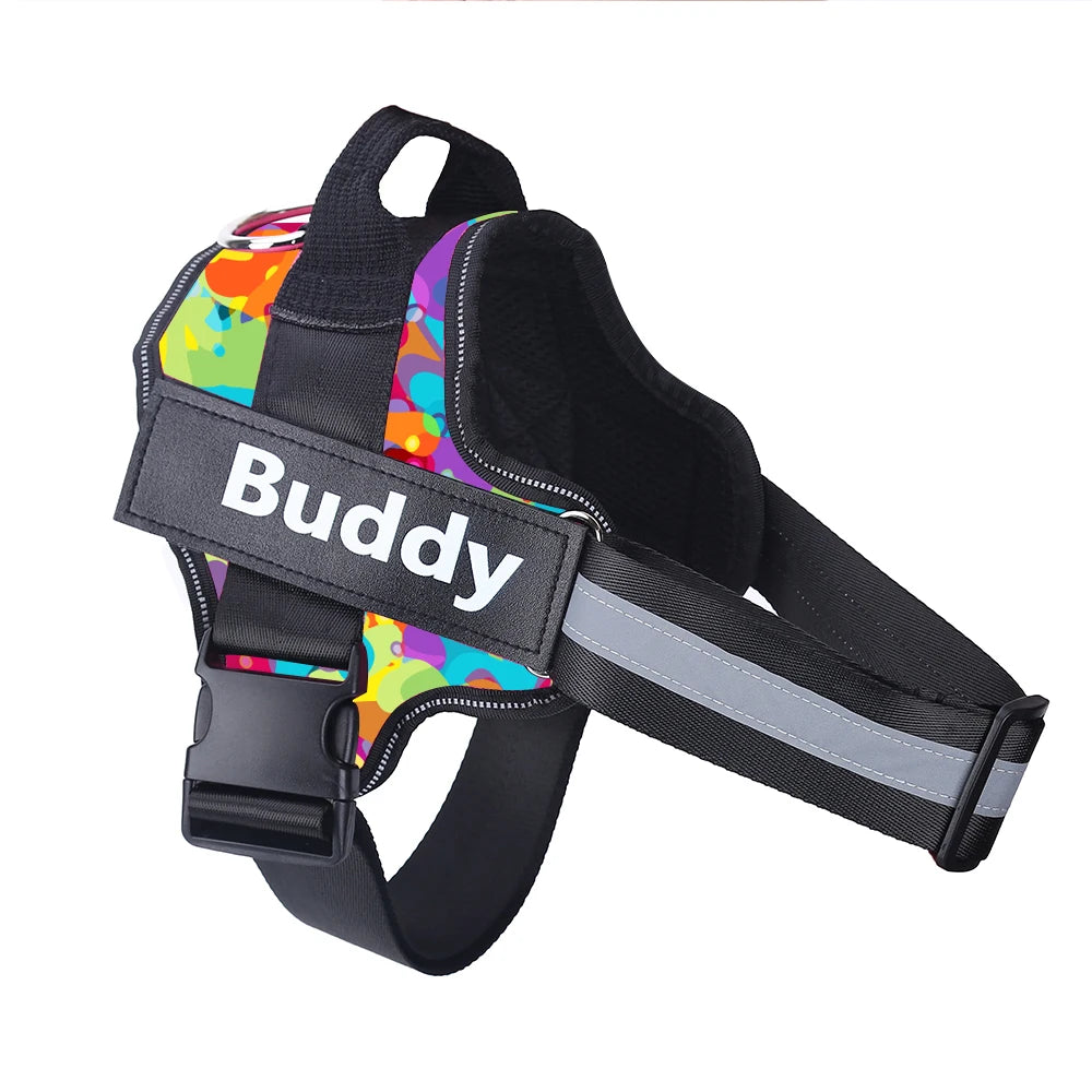 Personalized Dog NO PULL Reflective Breathable Harness