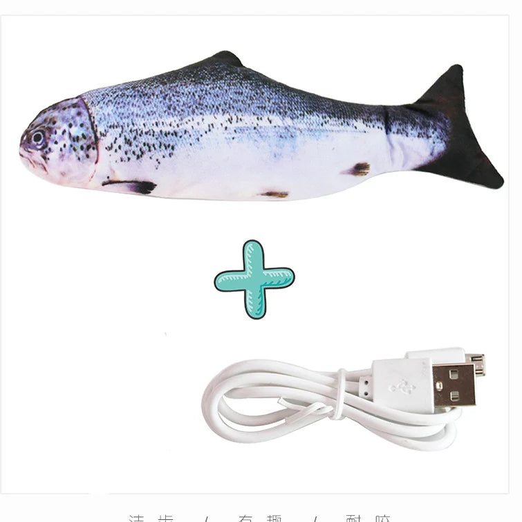 Cat USB Charger Toy Interactive Electric Floppy Fish