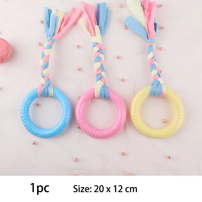 Pet Toys For Small Dog Chews TPR Knot, Bite Resistant Molar Teeth Cleaning, Training Supplies