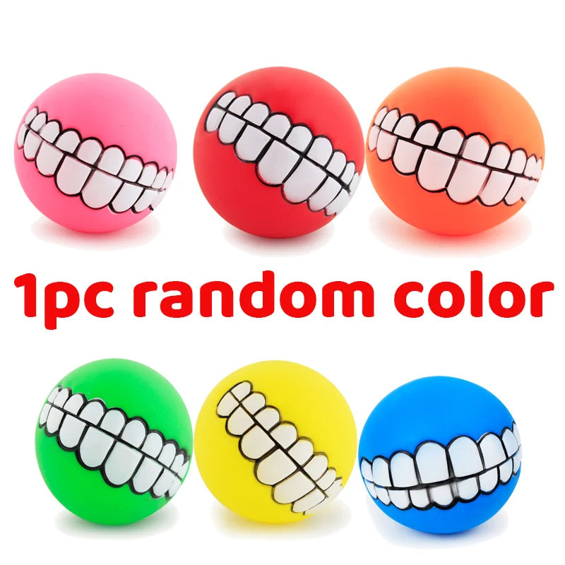 Pet Dog Ball Teeth Funny Trick Silicone Toy