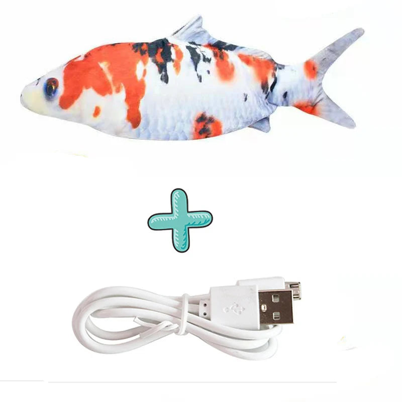Cat USB Charger Toy Interactive Electric Floppy Fish
