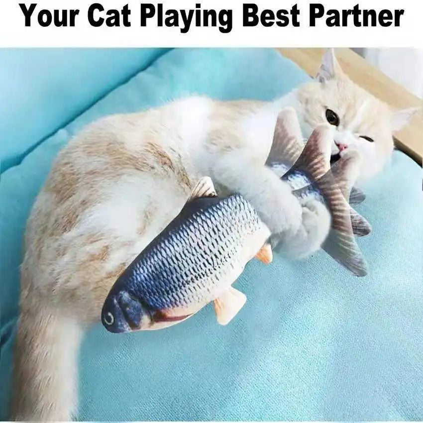 Cat USB Charger Toy Interactive Electric Floppy Fish