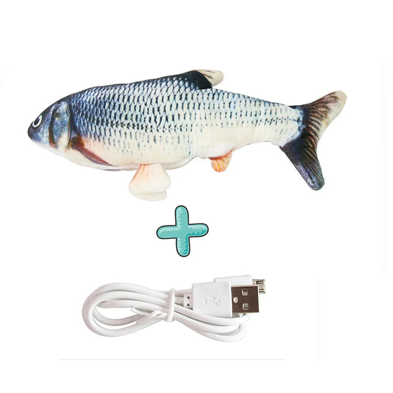 Cat USB Charger Toy Interactive Electric Floppy Fish