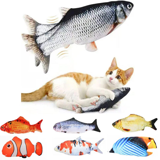 Cat USB Charger Toy Interactive Electric Floppy Fish