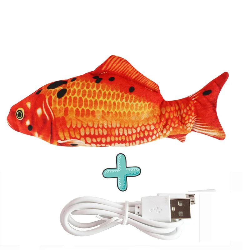 Cat USB Charger Toy Interactive Electric Floppy Fish