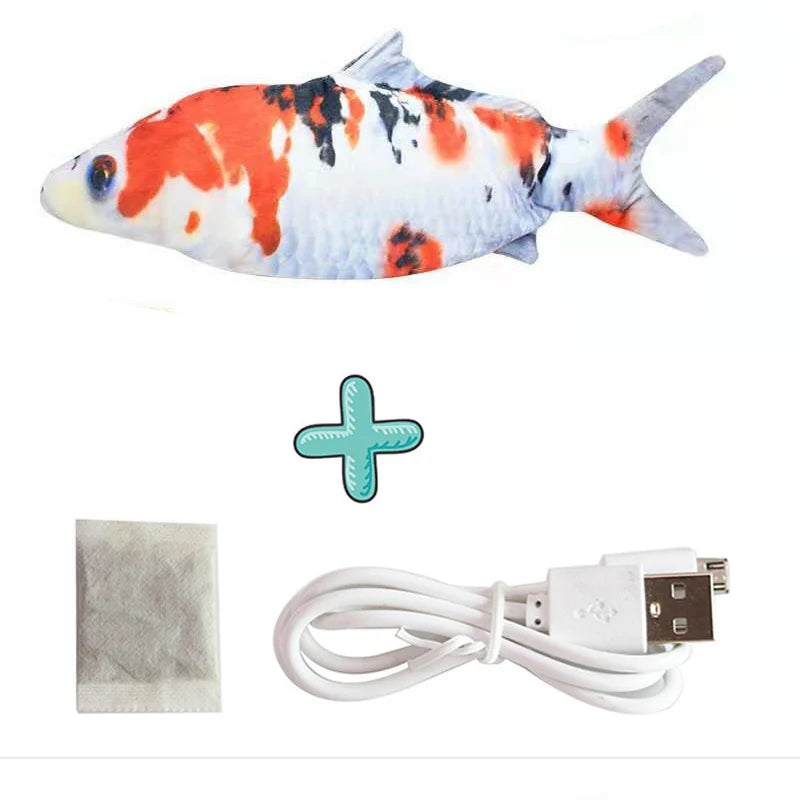 Cat USB Charger Toy Interactive Electric Floppy Fish