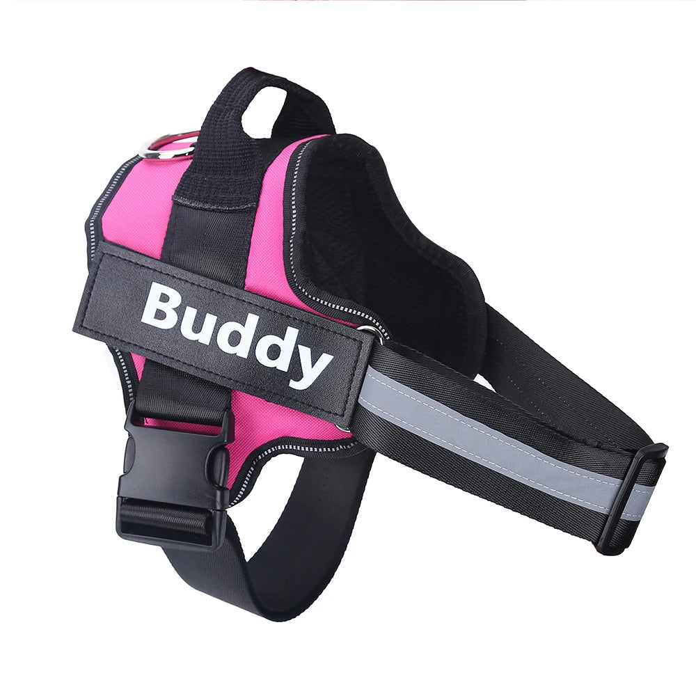 Personalized Dog NO PULL Reflective Breathable Harness