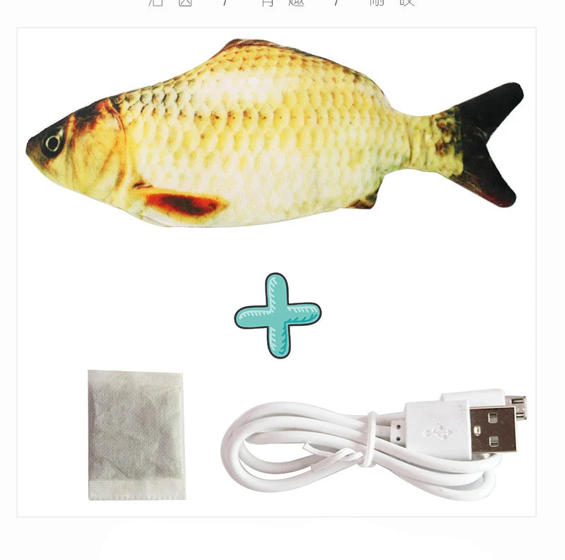 Cat USB Charger Toy Interactive Electric Floppy Fish