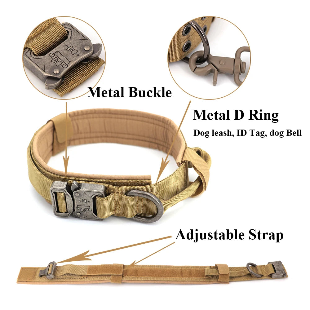 Dog Training Adjustable Tactical Collar And Leash